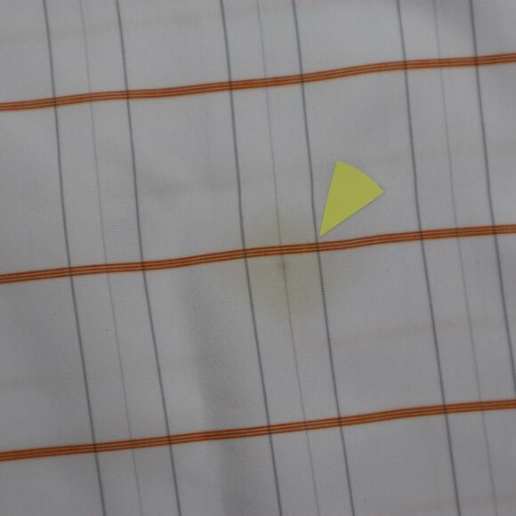 Rocawear Shirt Mens L White Orange Striped Large Spellout Short Sleeve Button Up - Picture 9 of 16